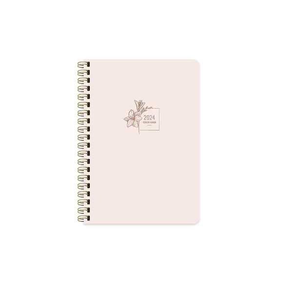 Keskin 2024 A5 Spiralli Sert Kp.Günlük Ajanda Bej 830480