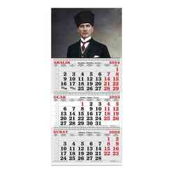 Keskincolor - Keskin 2025 3 Aylık Spiralli Jumbo Denizci Takvim Atatürk1 600029-99