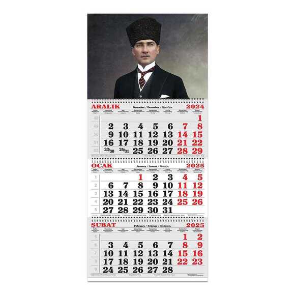 Keskin 2025 3 Aylık Spiralli Jumbo Denizci Takvim Atatürk1 600029-99