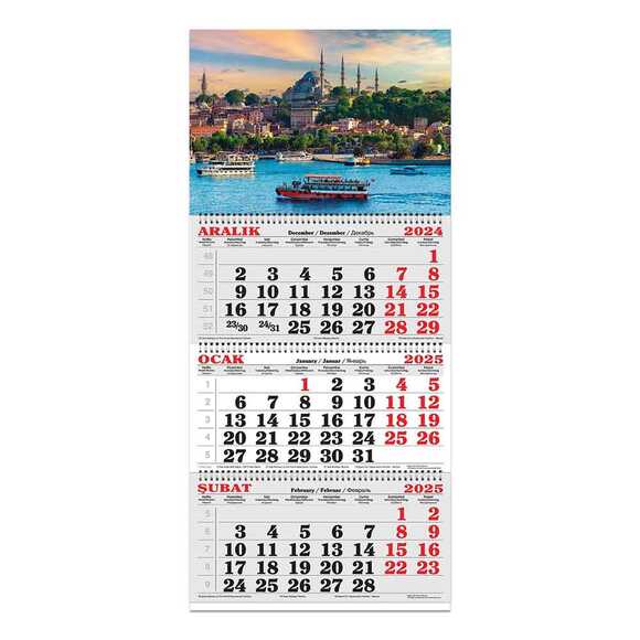 Keskin 2025 3 Aylık Spr. Jumbo Denizci Takvimi İstanbul 600032-99