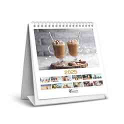 Keskincolor - Keskin 2025 Kare Masa Takvimi Kahve 600028-99