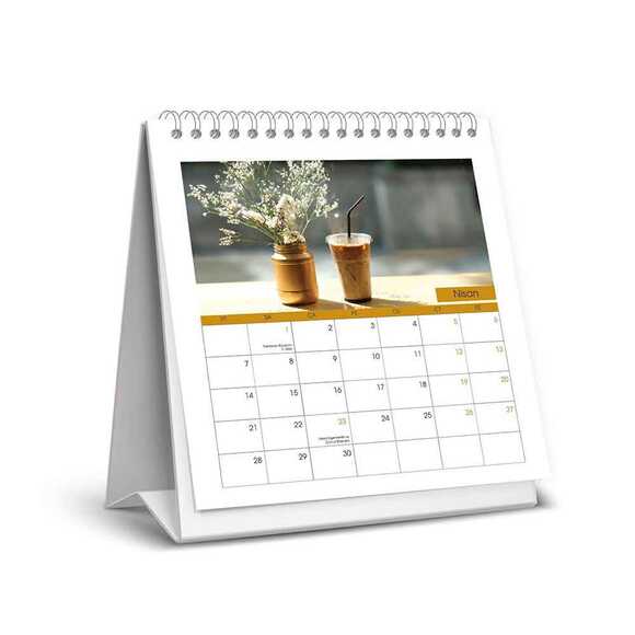 Keskin 2025 Kare Masa Takvimi Kahve 600028-99