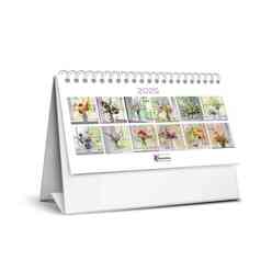 Keskin 2025 Karton Üçgen Masa Takvimi Çiçek 600042-99 - Thumbnail