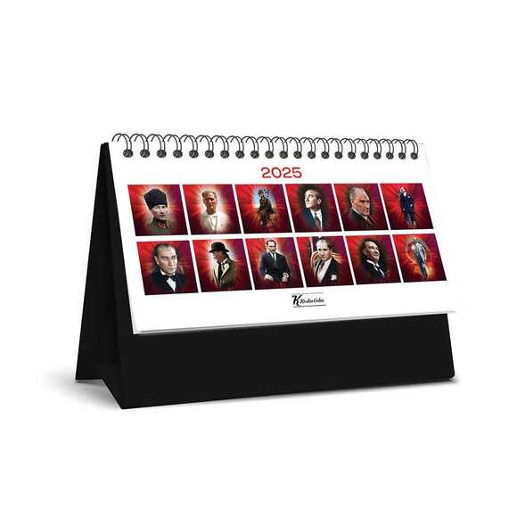 Keskin 2025 Plastik Üçgen Masa Takvimi Atatürk 600043-99