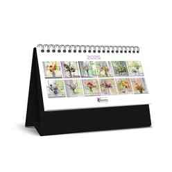 Keskincolor - Keskin 2025 Plastik Üçgen Masa Takvimi Çiçek 600044-99