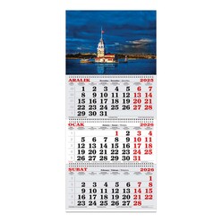 Keskincolor - Keskin 2026 3 Aylık Spiralli Jumbo Denizci Takvim İstanbul