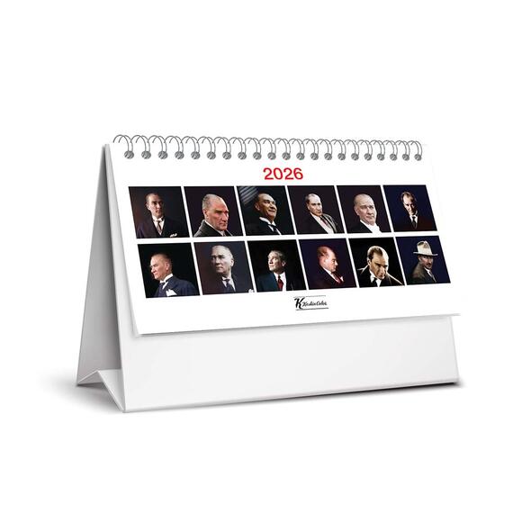 Keskin 2026 Karton Üçgen Masa Takvim Atatürk 