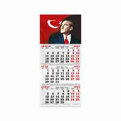 Keskin 3 Aylık Spiralli Denizci Takvimi Atatürk 2024 840401-99 - Thumbnail