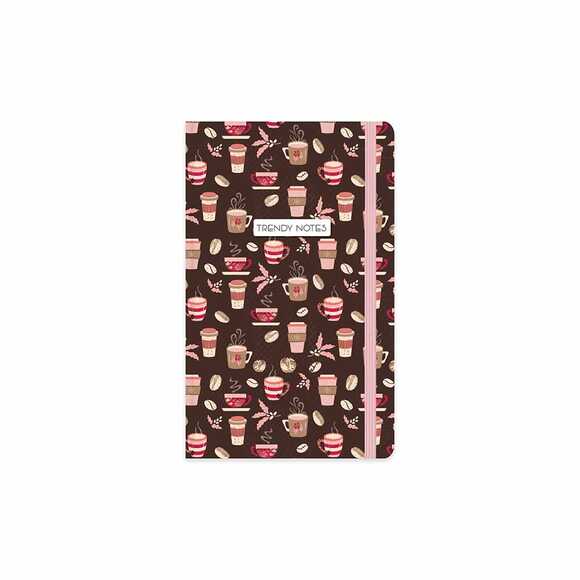 Keskin 410093-99 13X21 80 Yp Çizgili Trendy Notes Coffee Time Defter - Pembe