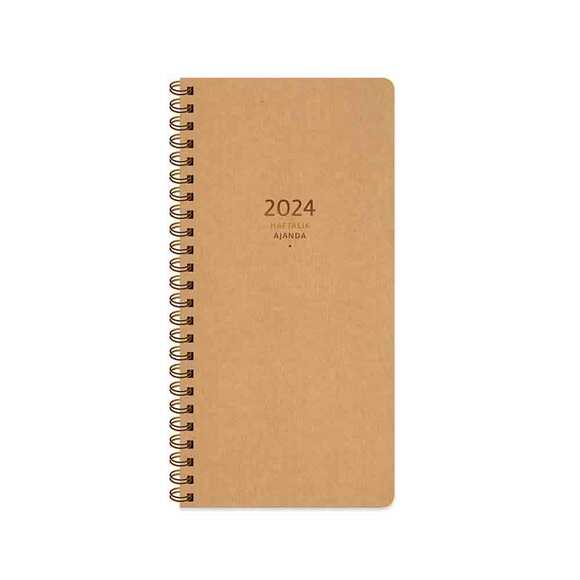 Keskin 830013-99 Aj-73 8X16 Sprhaftalık 12 Aylık Kraft Cep Ajandası 2024