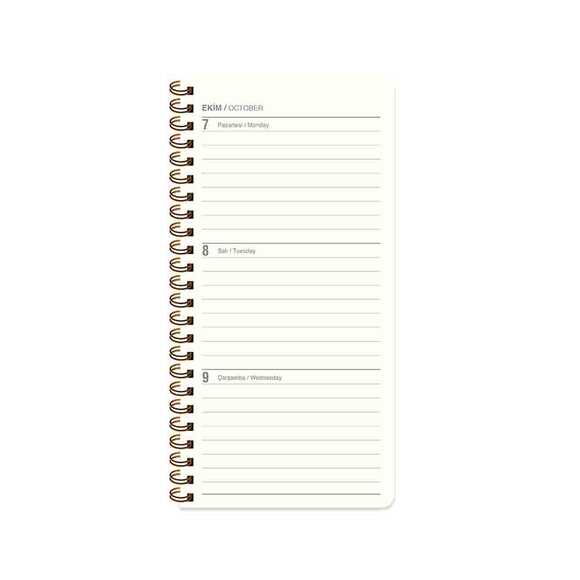 Keskin 830013-99 Aj-73 8X16 Sprhaftalık 12 Aylık Kraft Cep Ajandası 2024