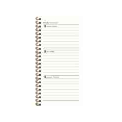 Keskin 830031 8*16 Haftalık Cep Ajandası - Kahve 2024 - Thumbnail