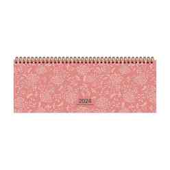 Keskincolor - Keskin 830095 Aj-65 12*33,5 Spiralli Haftalık Masa Ajandası-Pastel Flora 2024