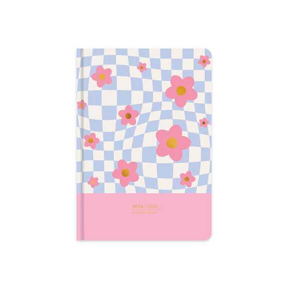 Keskin 830224 17X24 Ciltli Akademik Ajanda 2024-2025 Çiçekli Dama