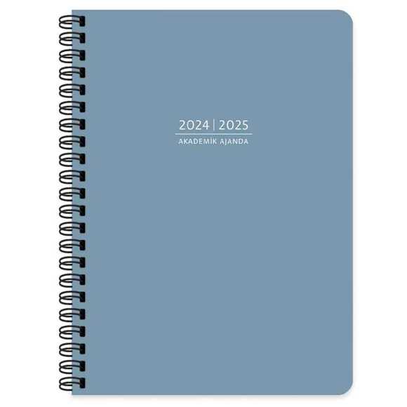 Keskin 830231 16X23 Spiralli Akademik Ajanda 2024-2025 Mavi