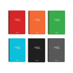 Keskincolor - Keskin A5 60 Yaprak Kareli Spiralli PP Kapak Defter Free 450102-99 