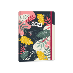 Keskincolor - Keskin A5 Ciltli Sert Kapak Haftalık Ajanda Lily 2021