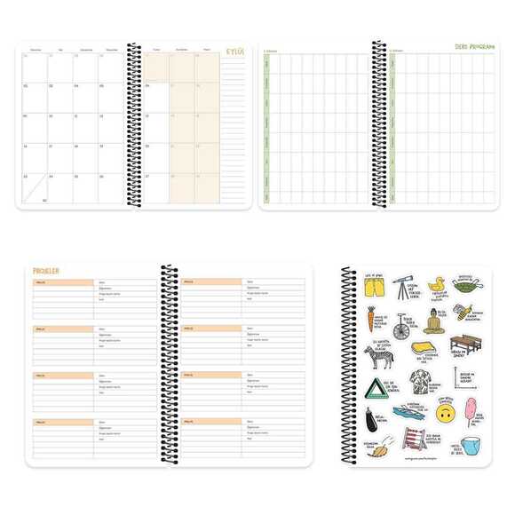 Keskin A5 Hisli Şeyler Spiralli Akademik Ajanda 2024-2025 Gözüm Yükseklerde