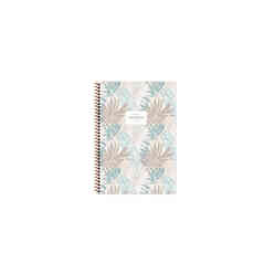 Keskin A6 50Yp Çizgili La Plume Leaves Spiralli Karton Kapak Defter 385261-99 - Thumbnail