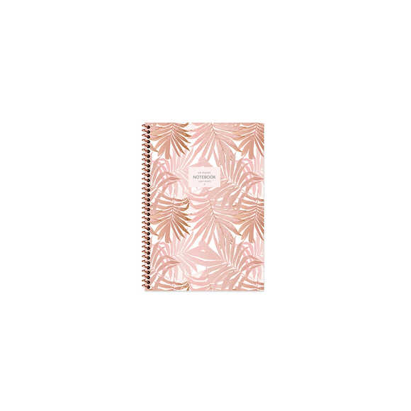 Keskin A6 50Yp Çizgili La Plume Leaves Spiralli Karton Kapak Defter 385261-99