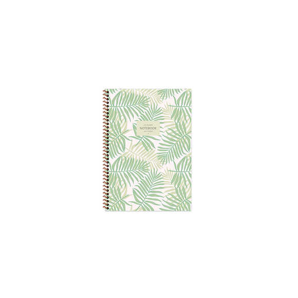 Keskin A6 50Yp Çizgili La Plume Leaves Spiralli Karton Kapak Defter 385261-99