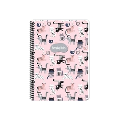 Keskincolor - Keskin Animal Friends Karton Kapak Defter A4 80yp.Çizgili 384311-99