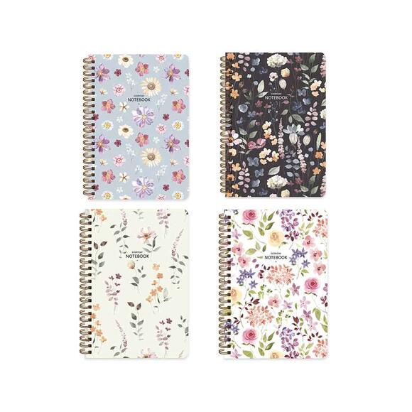 Keskin Çizgili Spiralli Karton Kapak 12x17cm 80yp. Not Defteri 385351-99