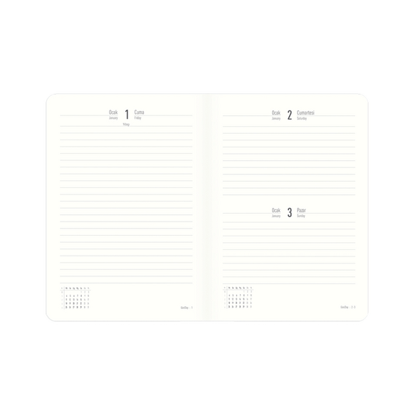 Keskin Color 14x20cm 2021 Günlük Termo Deri Ajanda Mercan 832912