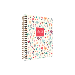 Keskincolor - Keskin Color 2022 13*19,5 Haftalık Ajanda - Krem Çiçek 831230-99