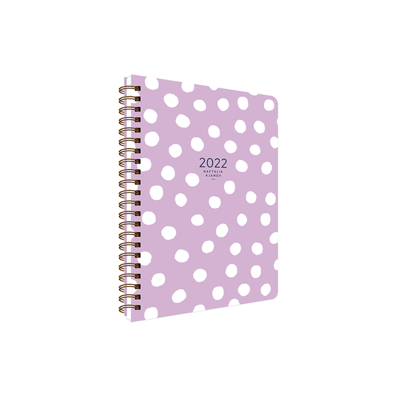 Keskin Color 2022 13*19,5 Haftalık Ajanda - Lila Puantiye 831231-99
