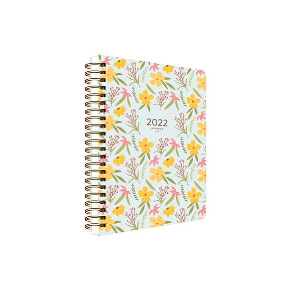 Keskin Color 2022 14*20 Spiralli Günlük Ajanda - Sarı Çiçek 830551-99