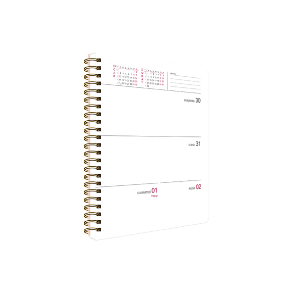 Keskin Color 2022 A5 Spr.Sert Kp.Haftalık Ajanda - Pembe Çiçek 831156-99