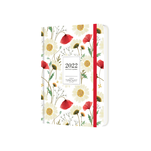 Keskin Color 2022 Turnowsky A5 Ciltli Haftalık Ajanda - Gelincik 831204-95