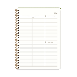 Keskin Color 20x28cm Linden 2021 Haftalık Ajanda Kırmızı 831000 - Thumbnail