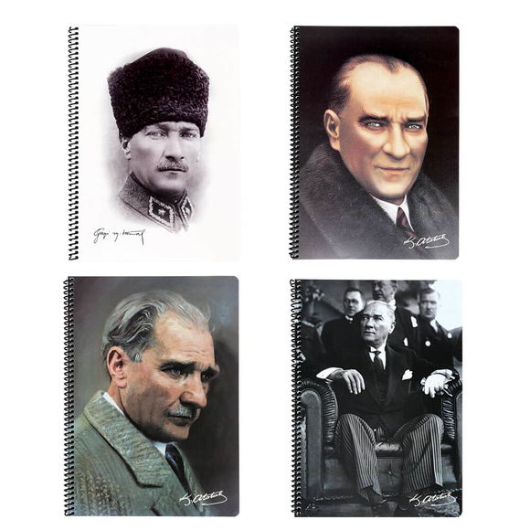 Keskin Color Atatürk Defter PP Kapak Kareli A4 80 Yaprak 327922-99