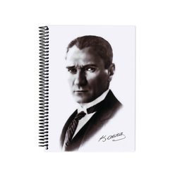 Keskin Color Atatürk Sert Kapak Defter Spiralli 17x24 120 Yaprak 410782-99 - Thumbnail