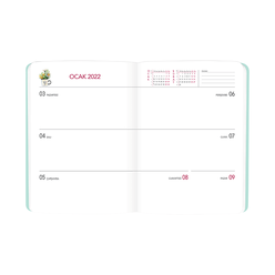 Keskin Color Ciltli Sert Kapak 2022 A5 Haftalık Ajanda Pembe 831105-99 - Thumbnail