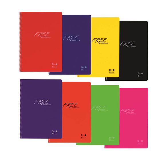 Keskin Color Free A4 Defter PP Kapak 40 Yaprak Kareli 