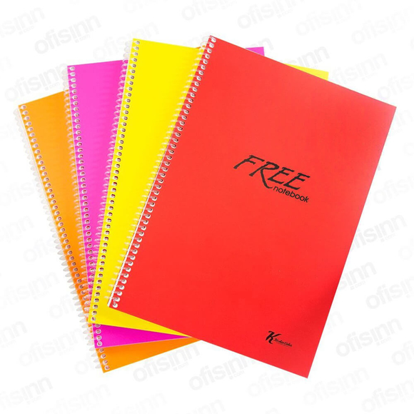 Keskin Color Free Defter Kareli PP Kapak 100 Yaprak A5 
