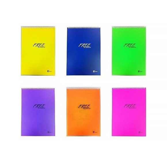 Keskin Color Free Office Spiralli Bloknot 100 Yaprak A5 Kareli 145102-99 