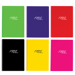 Keskin Color Free Pastel Defter PP Kapak Çizgili A4 100 Yaprak 320441-99 - Thumbnail