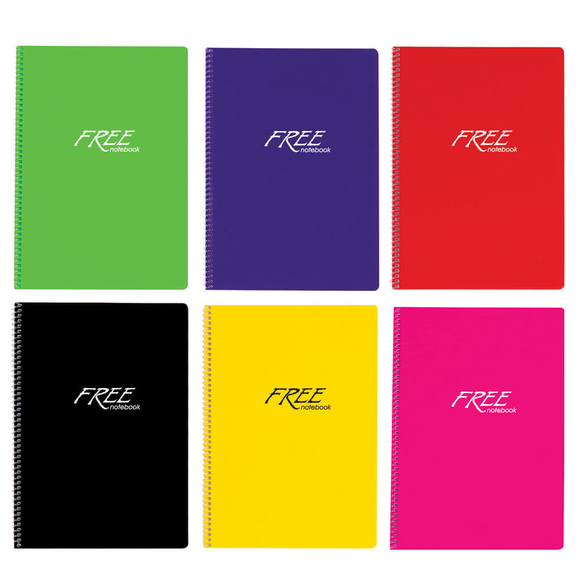 Keskin Color Free Pastel Defter PP Kapak Çizgili A4 100 Yaprak 320441-99