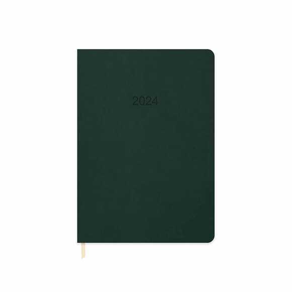 Keskin Color Termo Deri 2024 Yılı Günlük Ajanda Yeşil 17x24 cm
