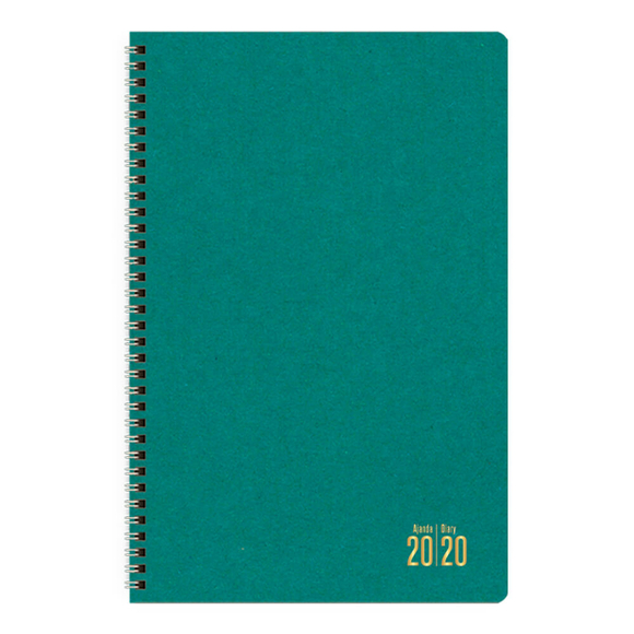 Keskin Haftalık Spiralli Ajanda Renkli Kraft 2020 20x28 cm 830219-99