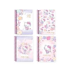 Keskin Hello Kitty A6 80 Yaprak Spiralli Çizgili Bloknot 140400-08 - Thumbnail