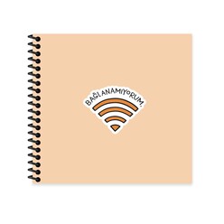Keskin Hisli Şeyler Bağlanamıyorum 16x15cm 50 Yaprak Sert Kapak Stickerlı Defter Çizgili 500553-99 - Thumbnail