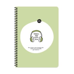 Keskin Hisli Şeyler - Dinlenmek İstiyorum A4 80 Yaprak Çizgili Spiralli Stickerli Defter 500509-99 - Thumbnail