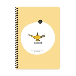 Keskin Hisli Şeyler - Hallederiz 80 Yaprak A4 Kareli Spiralli Stickerli Defter 500516-99 - Thumbnail