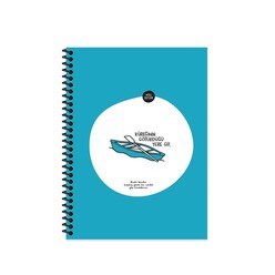 Keskin Hisli Şeyler - Kürek Çizgili 18,5x25cm Sert Kapak Stickerlı 80 Yaprak Defter Hafif Kağıt 500631-9 - Thumbnail