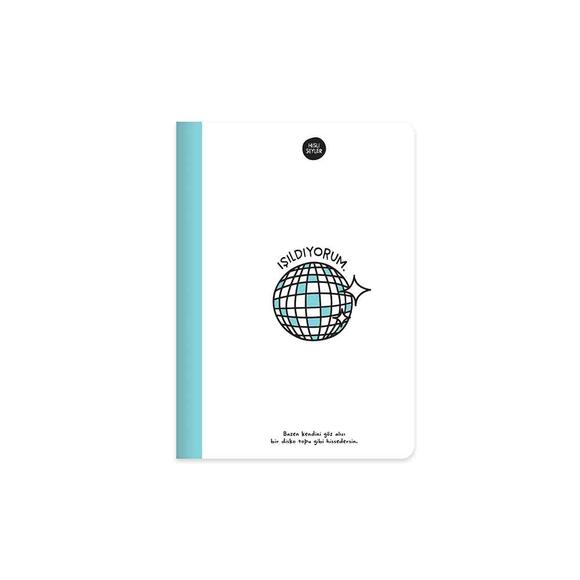 Keskin Hisli Şeyler - Mavi A5 80 Yaprak Renkli Sayfa Çizgili Defter 500640-99